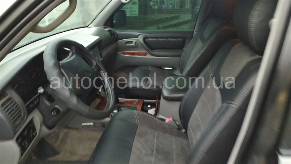 Авточехлы из алькантары и арпатеки на сиденья Toyota Land Cruiser 100, Leather StyLe, MW BROTHERS