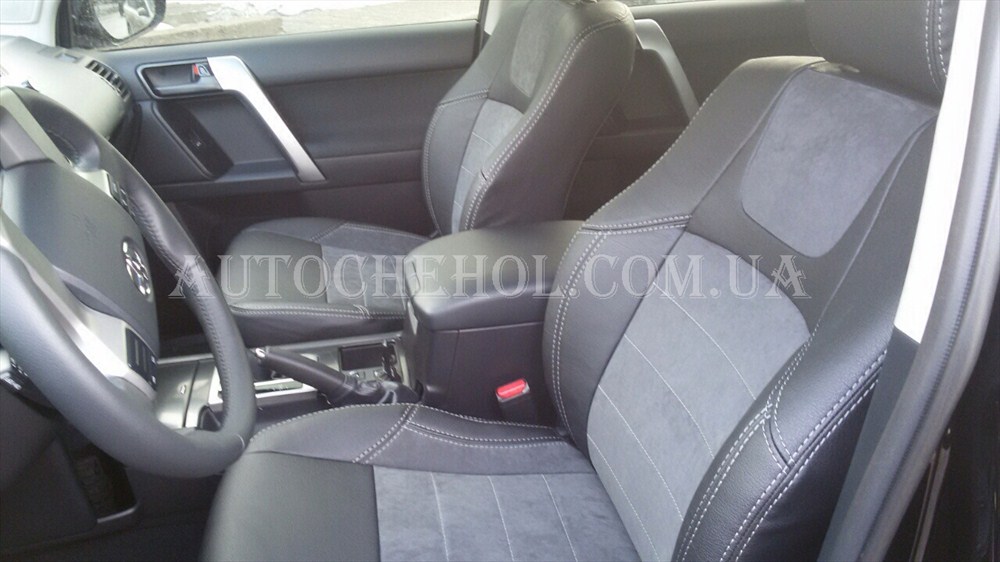 Авточехлы из алькантары и арпатеки на сиденья Toyota Prado 150, Leather StyLe, MW BROTHERS