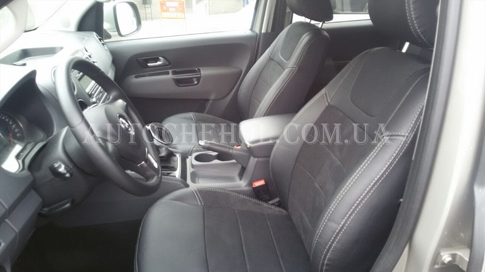 Авточехлы из алькантары и арпатеки на сиденья Vlkswagen Amarok, Leather StyLe, MW BROTHERS