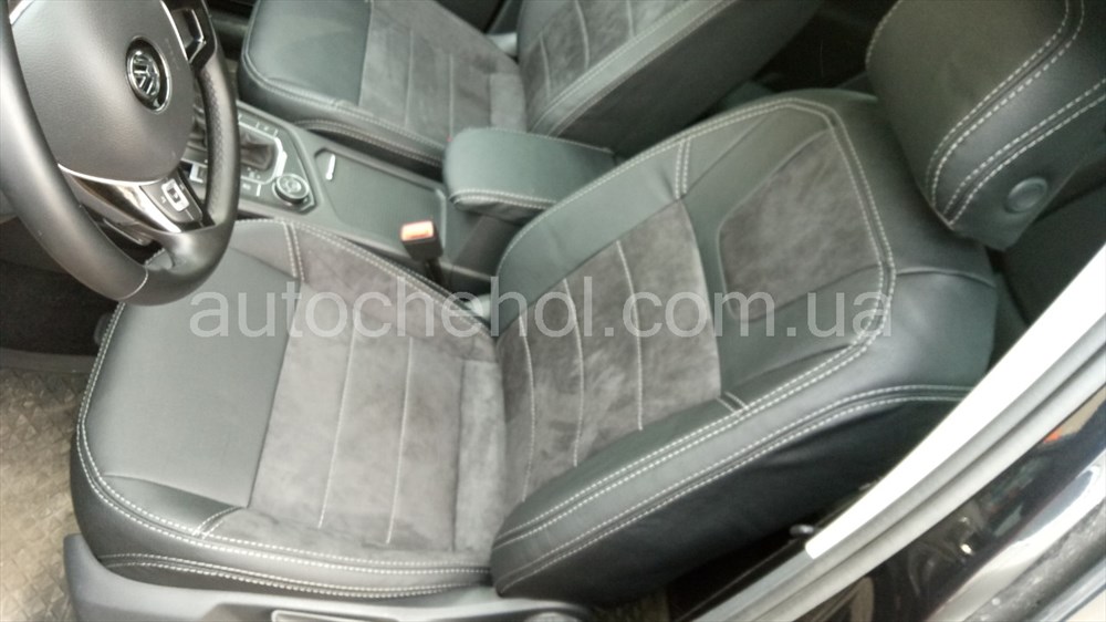 Авточехлы из алькантары и арпатеки на сиденья Volkswagen Tiguan 2019, Leather StyLe, MW BROTHERS