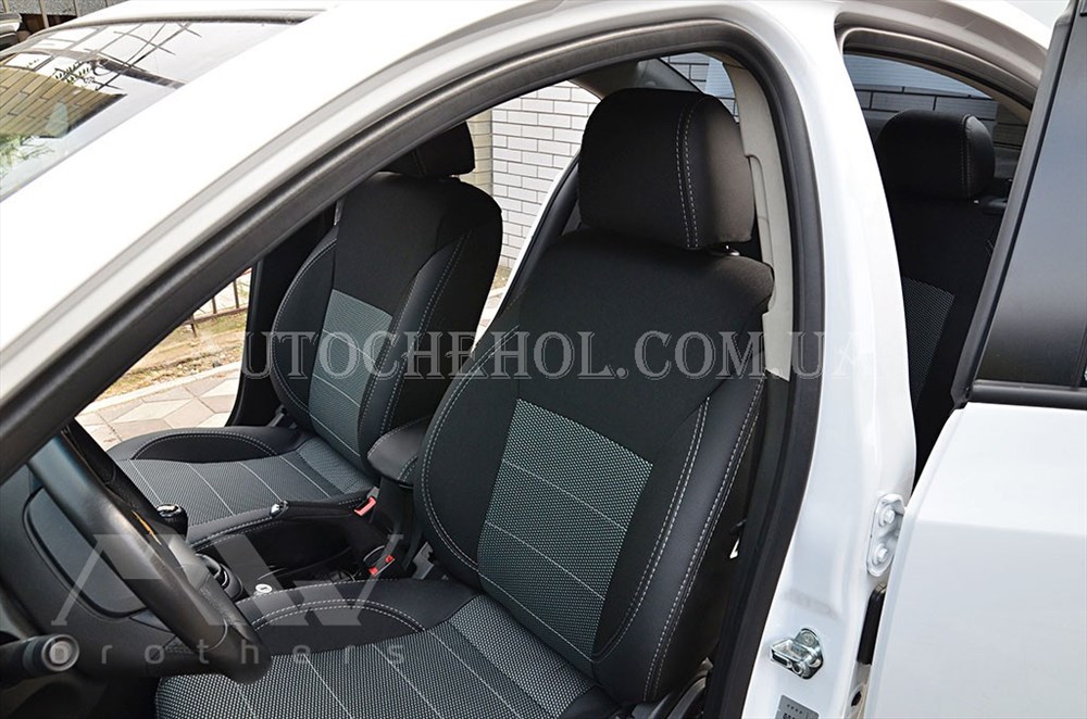Качественные автомобильные чехлы на сиденья Chevrolet Cruze 2012 wagon, серая нить, Premium style