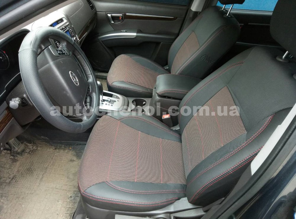 Качественные автомобильные чехлы на сиденья Hyundai Santafe 2, Premium style