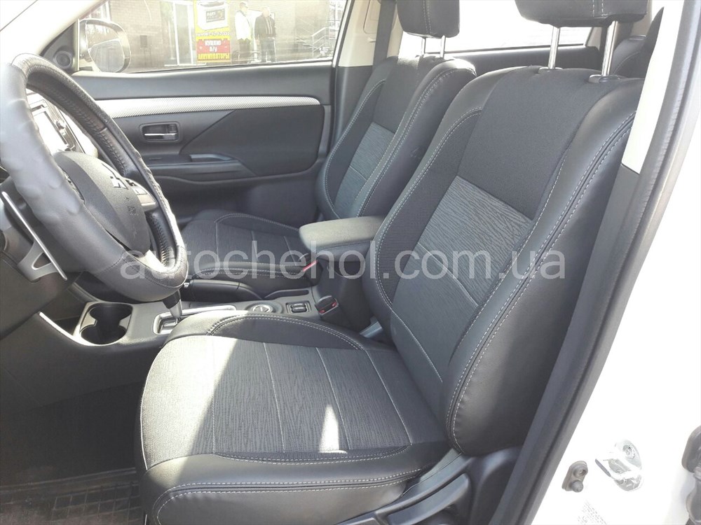 Качественные автомобильные чехлы на сиденья Mitsubishi Outlander 2013, Premium style