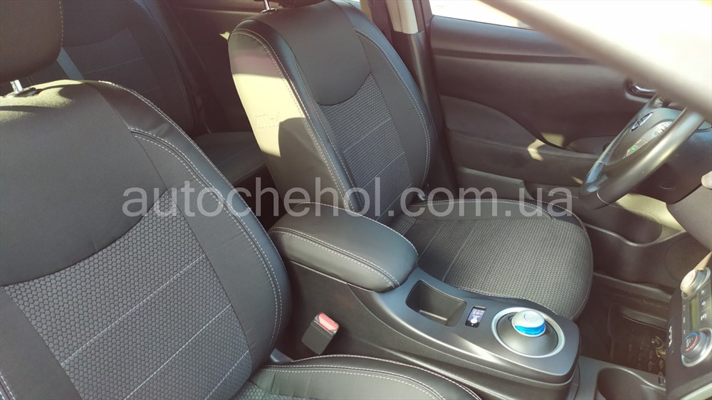Качественные автомобильные чехлы на сиденья Nissan Leaf, Premium style
