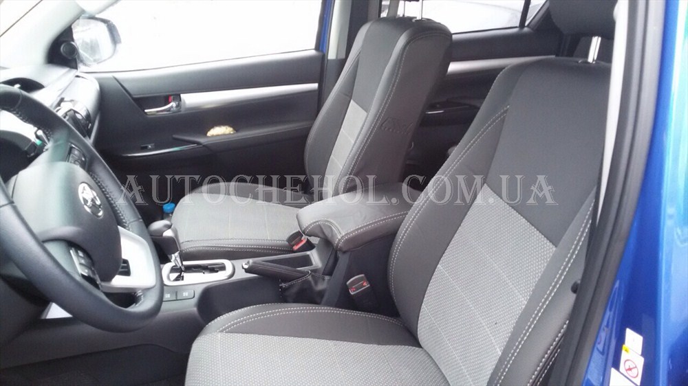 Чехлы на сиденья Toyota Hilux 2016, Premium style