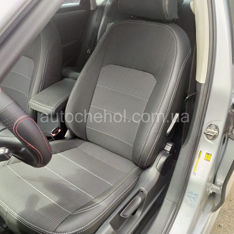 Качественные автомобильные чехлы на сиденья Volkswagen Passat B7 американец, Premium style