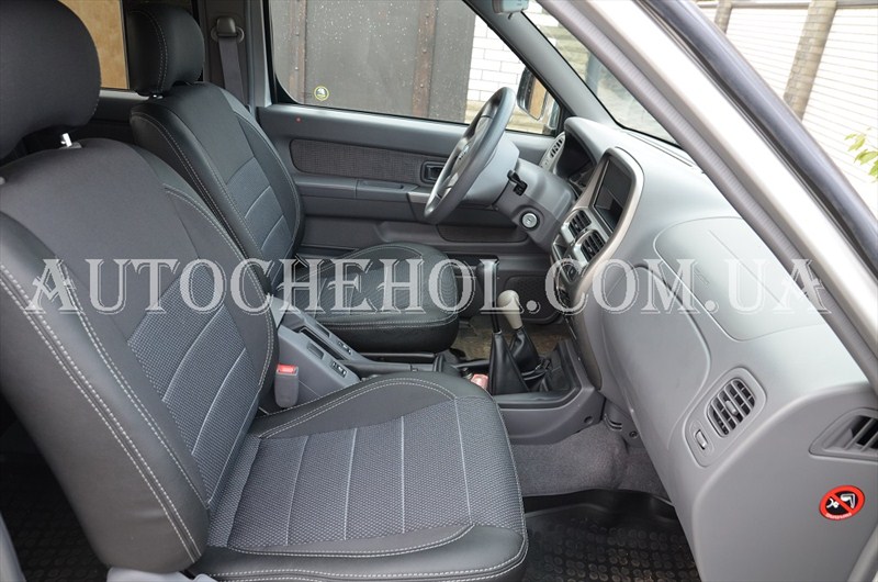 Качественные автомобильные чехлы на сиденья Nissan NP 300, Premium style