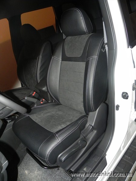 Авточехлы с алькантарой на NISSAN X TRAIL SE с задним подклокотником, Leather StyLe MW BROTHERS