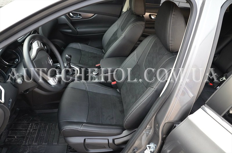Авточехлы из алькантары и арпатеки на сиденья Nissan X trail T32, Leather StyLe, MW BROTHERS