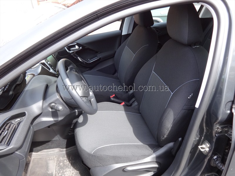 Автомобильные чехлы на сиденья Peugeot 208 дельная спинка, автомир