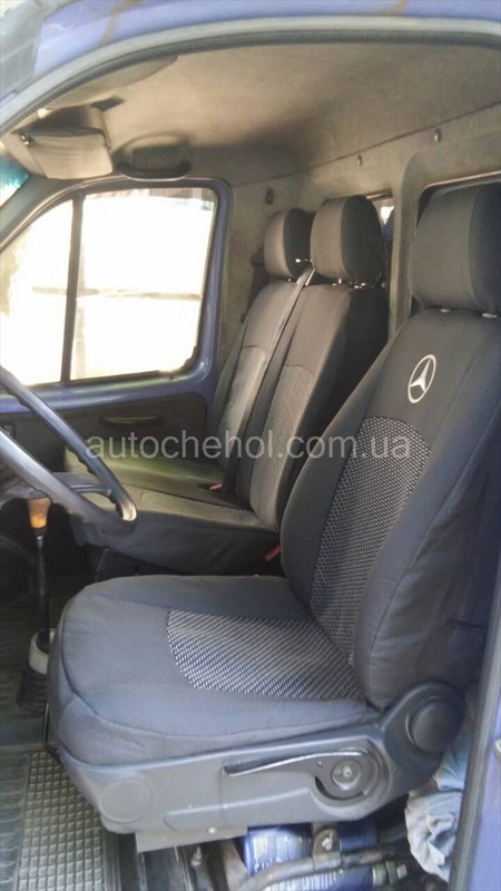 Серые чехлы на сиденья Mercedes Vito 638, Производитель Престиж