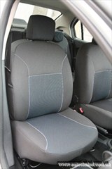 Серые авточехлы на Renault Logan new, чехлы на логан, Автомир
