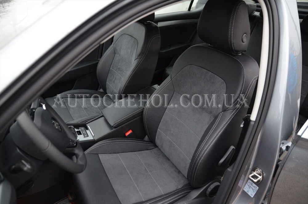 Авточехлы из алькантары и арпатеки на сиденья Skoda Superb 2015, Leather StyLe, MW BROTHERS