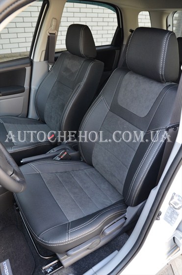 Чехлы на сиденья Suzuki SX 4 2006 - 2012 экокожа с алькантарой, Leather StyLe. MW Brother