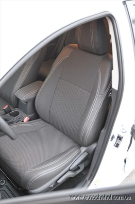 Серые авточехлы на Toyota auris 2012, чехлы на аурис MW BROTHERS
