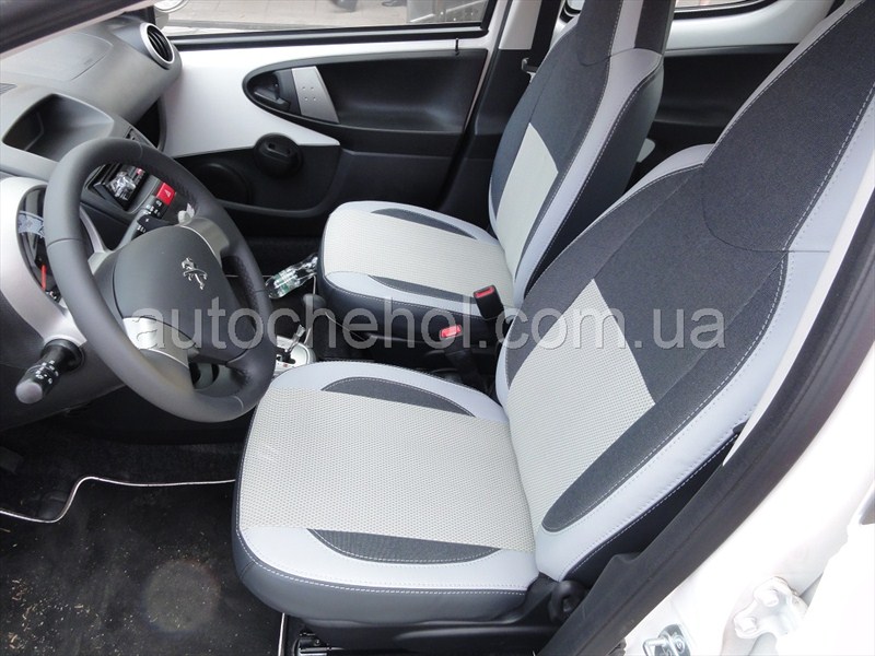 Светлые качественные чехлы на Toyota Aygo 2005, Premium Style MW_BROTHERS