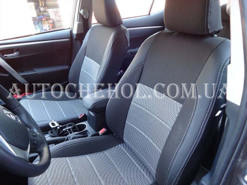 Серые чехлы на сиденья Toyota Corolla 2013, производитель MW BROTHERS 