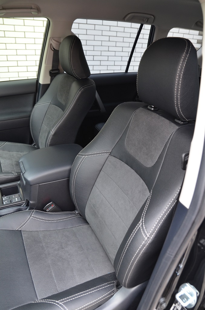 Чехлы из арпантеки и алькантары для Toyota Prado 150 рестайлинг , чехлы Leather Style. производител