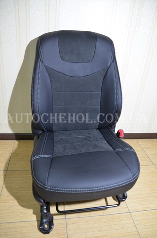 Серые авточехлы на сиденья Toyota Prius из алькантары и арпатеки, Leather StyLe, MW BROTHERS