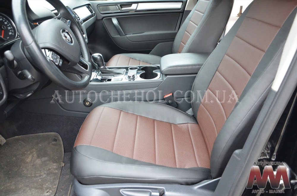 Качественные чехлы на сиденья Volkswagen Toureg 2010, авточехлы на тоурег, AM-S, automania