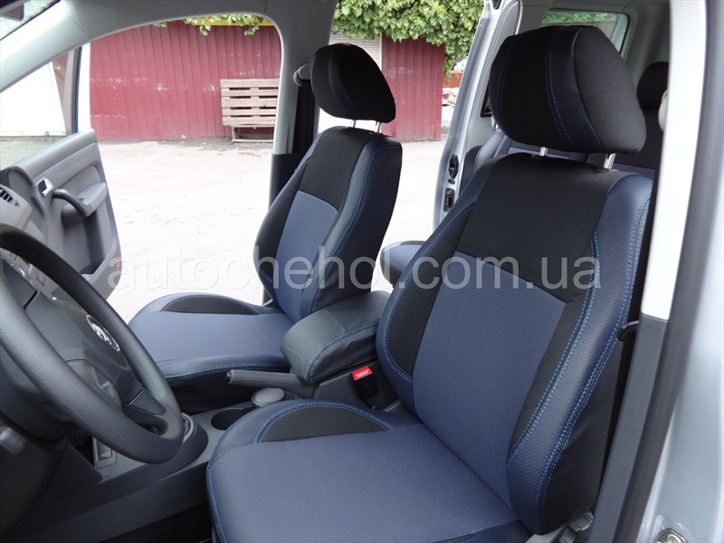 Серые качественные чехлы на Volkswagen cady, Premium Style MW_BROTHERS