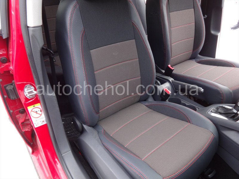 качественные чехлы на VW Golf 5 красная нить, Premium Style, MW_BROTHERS