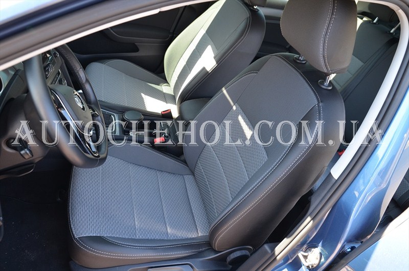 Серые авточехлы на сиденья Volkswagen Golf 7 Trendline, premium StyLe