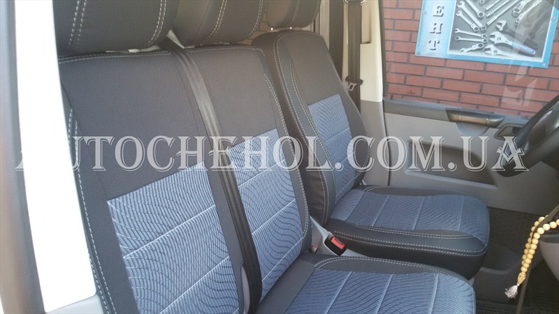 Качественные серые чехлы на сиденья VW T5 premium style