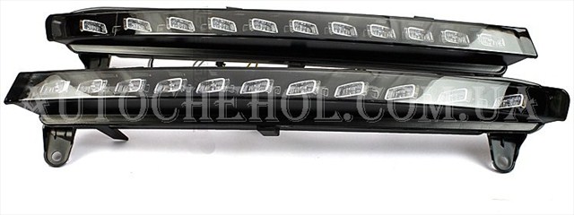 Ходовые огни на Audi Q7 2008, дополнительные огни на Audi Q7