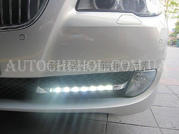Ходовые огни на BMW 5 F 10 2010, дополнительные огни на BMW F10
