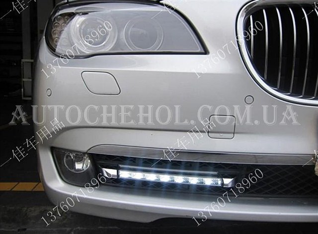 Ходовые огни на BMW 7 2008, дополнительные огни на BMW 7