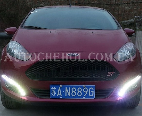 Ходовые огни на Ford Fiesta 2013, дополнительные огни на Ford Fiesta 2013