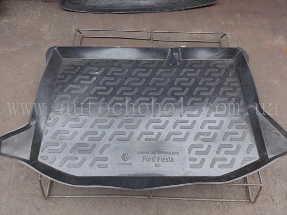 Черный качественный коврик в багажник FORD Fiesta 2008