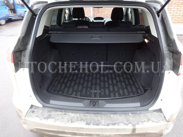 Качественный черный коврик в багажник Ford Kuga 2013, Елерон, Россия 