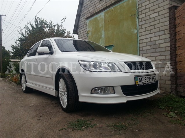 Спойлер переднего бампера для Skoda Octavia A5, AutoStyl, Чехия 