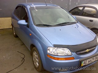 Мухобойка на Chevrolet Aveo I, дефлектор капота на авео, Fly, Украина