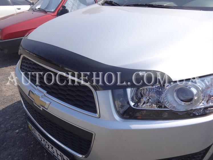 Дефлектор капота на Chevrolet Captiva 2011, мухобойка на captiva, Sim, Россия