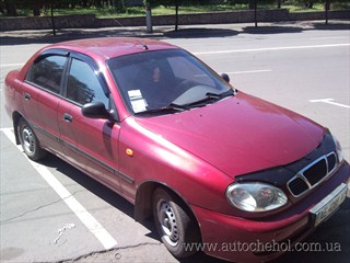 Мухобойка на Daewoo Lanos, дефлектор капота на ланос