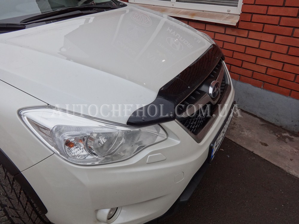 Дефлектор капота на Subaru XV, мухобойка на субару, SIM