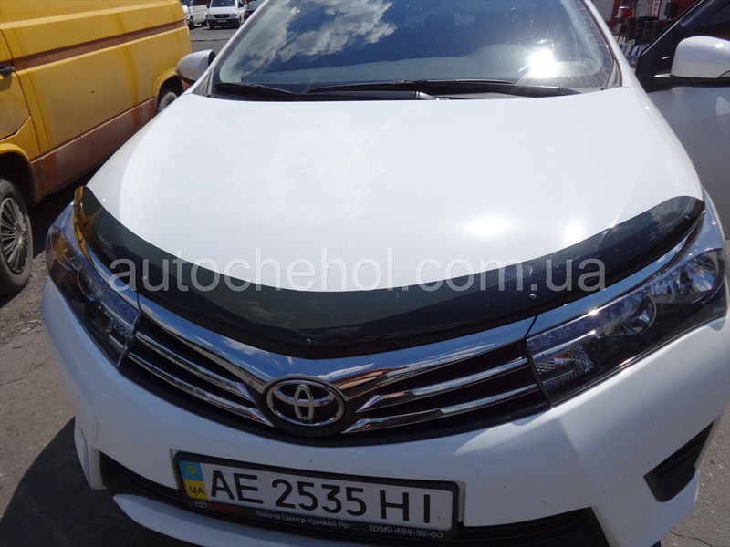 Дефлектор капота на Toyota corolla 2013, мухобойка на corolla, sim, Россия
