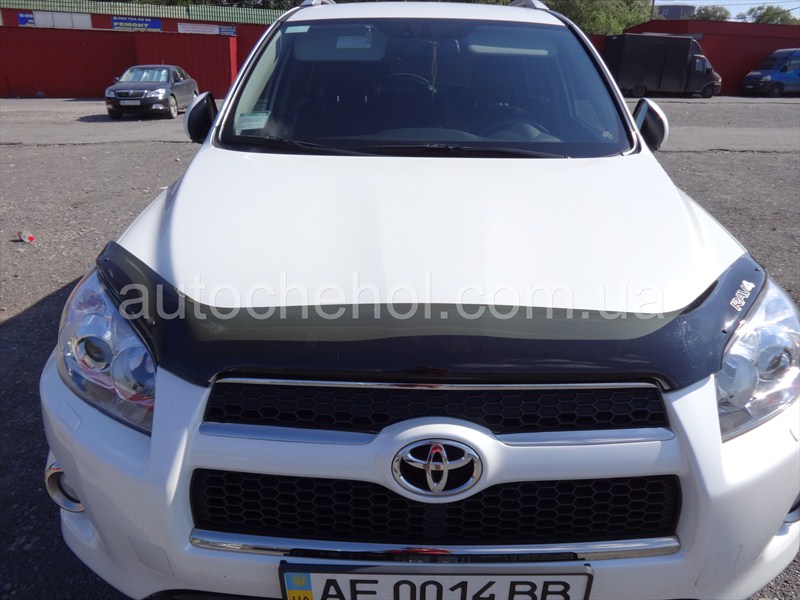 Дефлектор капота на toyota rav 4 2009, мухобойка на rav 4, EGR