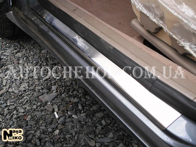 Накладка на пороги Brilliance M1 2007, premium, 4 штуки
