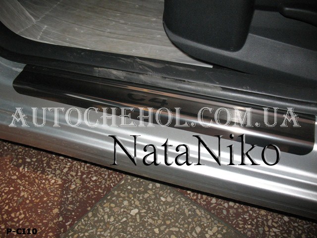 Накладка на пороги Citroen C4 2002, premium, 4 штуки