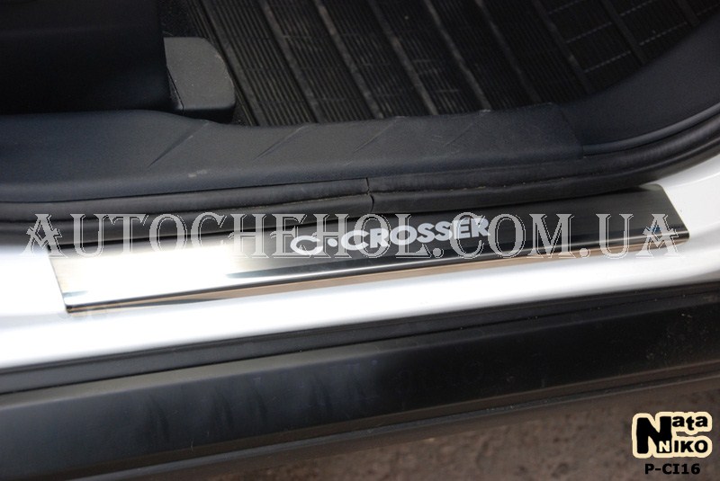 Накладка на пороги Citroen C Crosser, premium, 4 штуки