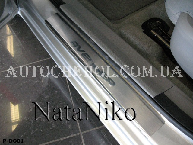 Накладка на пороги Dodge Avenger, premium, 4 штуки