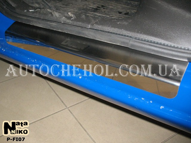 Накладка на пороги Fiat Doblo, premium, 4 штуки