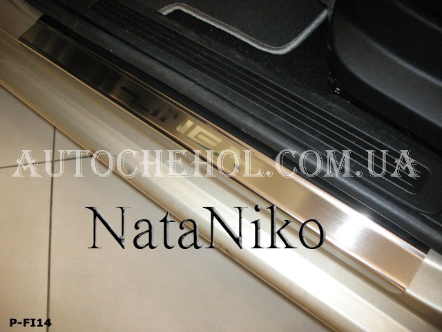Накладка на пороги Fiat Linea, premium, 4 штуки