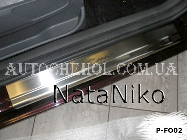 Накладка на пороги Ford C Max 2010, premium, 4 штуки