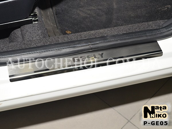 Накладка на пороги Geely LC 2013, premium, 4 штуки