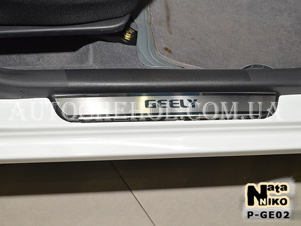 Накладка на пороги Geely MK, premium, 4 штуки